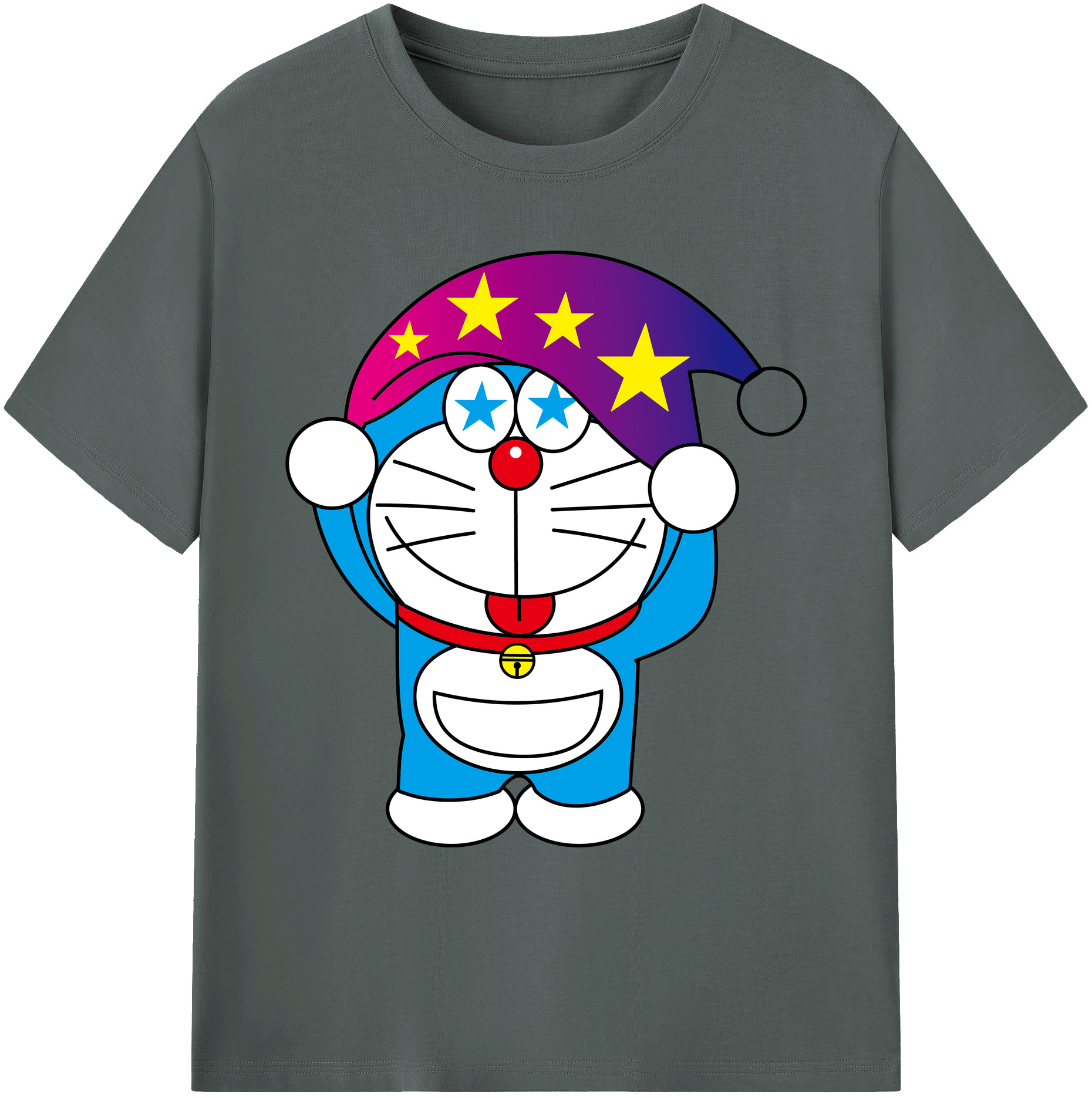（画像用） ドラえもん Doraemon 綿100％ メンズ半袖Tシャツ｜肌触りやわらか＆通気性
